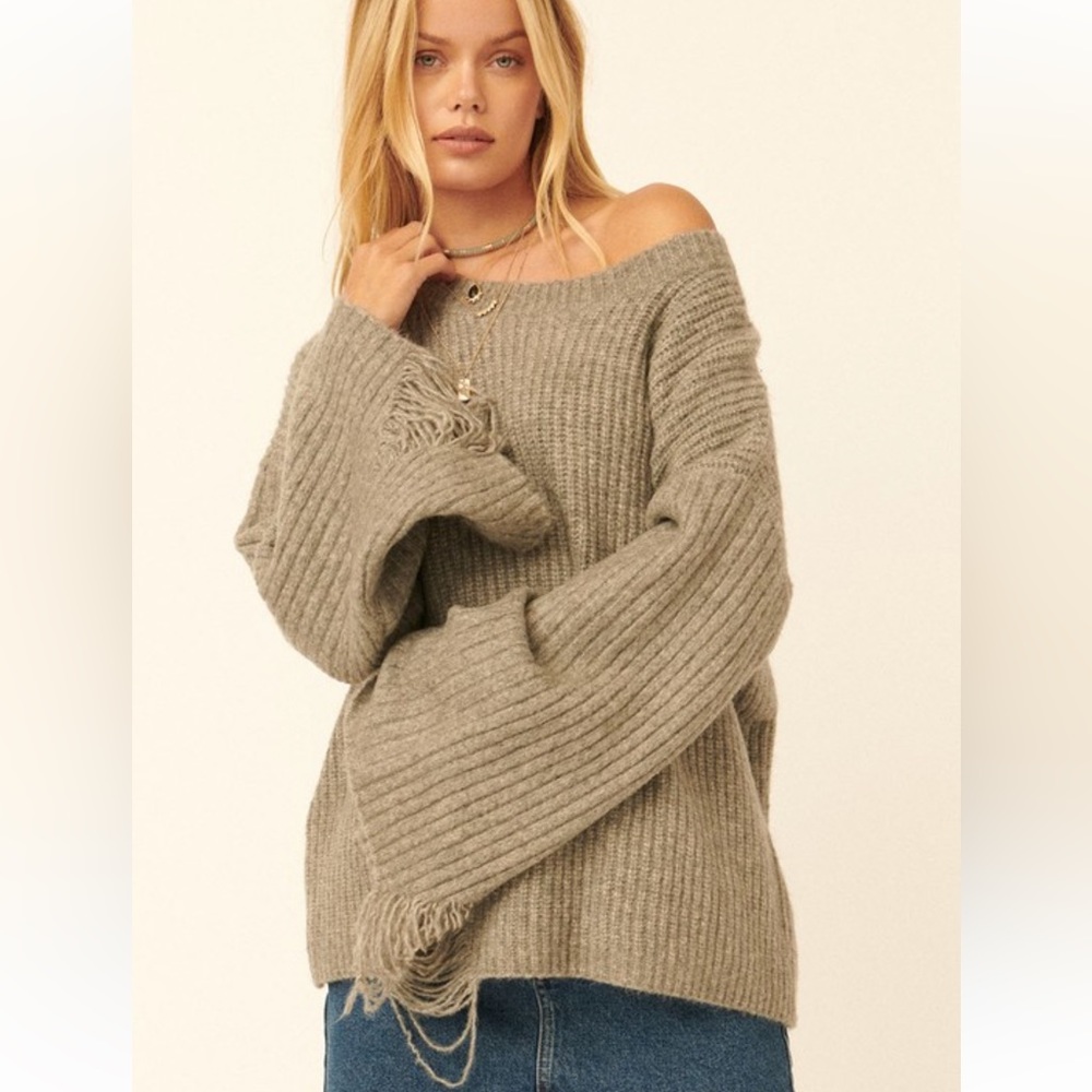 Distressed sweater